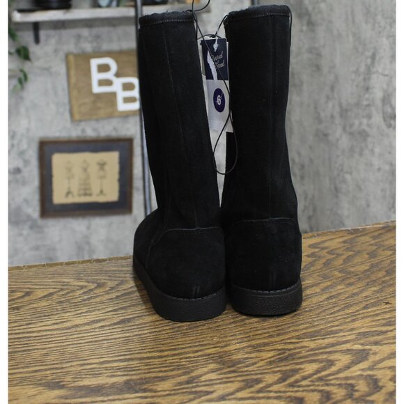 NWT Universal Thread Womens Sarah Suede Shearling Winter Boots 91467407 Black 6M - Picture 7 of 9